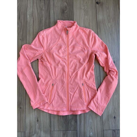 Lululemon Tops - LULULEMON sz 12 DEFINE Jacket SUNNY CORAL Tangerine Peach Athletic Stretch *Luon